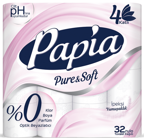 Papia Pure&Soft 4 Katlı Renkli 32'li Rulo Tuvalet Kağıdı