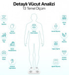 ttec 2AT01 Yağ Ölçen Vücut Analizi Yapan Kas Ölçen Cam Dijital Tartı