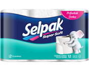 Selpak 3 Katlı 12'li Rulo Tuvalet Kağıdı