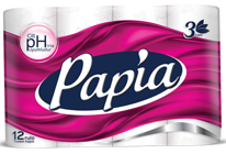 Papia 3 Katlı 12'li Rulo Tuvalet Kağıdı