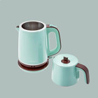 Homend Vintage Royaltea 1736H Çelik Demlikli 2000 W Çelik Gövdeli Mint Yeşili Vintage Çay Makinesi