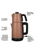 Goldmaster Sefam By-5314 Çelik Demlikli 2200 W Çelik Gövdeli Rose Gold Vintage Çay Makinesi