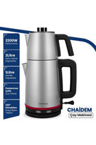 Goldmaster Chaidem BY5316 Çelik Demlikli 2200 W Çelik Gövdeli İnox Vintage Çay Makinesi