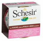 Schesir Pirinçli Tavuklu ve Ton Balıklı Yetişkin Yaş Kedi Maması 85 gr