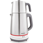 Homend Royaltea 1710H Cam Demlikli 1800 W Çelik Gövdeli Beyaz Retro Çay Makinesi
