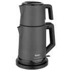 Fakir Steel N More Çelik Demlikli 1650 W Çelik Gövdeli Antrasit Çay Makinesi