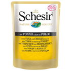 Schesir Pouch Tavuklu Ton Balıklı Yetişkin Yaş Kedi Maması 100 gr