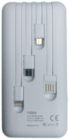 Powerway TX23 20000 mAh Hızlı Şarj Dijital Göstergeli USB & Type A Çoklu Kablolu Powerbank