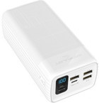 Konfulon Joko 40000 mAh Hızlı Şarj Işıklı Dijital Göstergeli USB & Type C Çoklu Kablolu Powerbank Beyaz