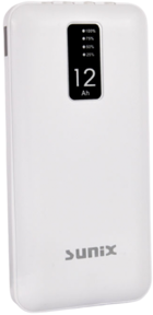 Sunix PB-08 12000 mAh Hızlı Şarj USB & Type A Çoklu Kablolu Powerbank Beyaz