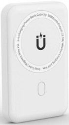 Wiwu SC10000 10000 mAh Hızlı Şarj Mıknatıslı USB & Type C Kablolu Powerbank Beyaz