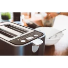 Carrera NO 553 2 Dilim Kırıntı Tepsili Telli Akıllı 860 W İnox Mini Ekmek Kızartma Makinesi