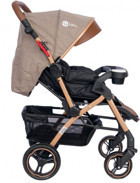 4 Baby AB-350 Active Çift Yönlü Katlanabilir 360 Derece Dönen Tam Yatar Kabin Tipi Puset Bebek Arabası Kahverengi