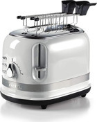 Ariete Moderna 00C014901AR0 2 Dilim Kırıntı Tepsili Telli 815 W Beyaz Vintage Mini Ekmek Kızartma Makinesi