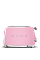 Smeg 50's Style TSF03PKEU 4 Dilim Kırıntı Tepsili 2000 W Pembe Retro Ekmek Kızartma Makinesi