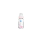 Wee Baby Klasik Plus Cam Gaz Yapmayan Antikolik Kulpsuz Desenli Pembe Yuvarlak Uçlu Bebek Biberon 120 ml