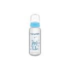 Hanymish 430 Polipropilen Kulpsuz Desenli Mavi Yuvarlak Uçlu Bebek Biberon 240 ml