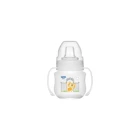 Wee Baby 753 Polipropilen Gaz Yapmayan Antikolik Kulplu 6+ Ay Desenli Beyaz Yuvarlak Uçlu Bebek Biberon 125 ml