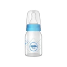 Wee Baby Klasik Cam Gaz Yapmayan Antikolik Yenidoğan Kulpsuz 0-6 Ay Desenli Mavi Yuvarlak Uçlu Bebek Biberon 125 ml