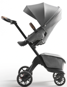 Stokke Xplory X Çift Yönlü Katlanabilir 360 Derece Dönen Tam Yatar Puset Bebek Arabası Gri
