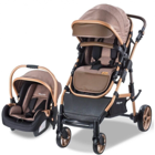 Baby Care BC-340 Bora Cross Çift Yönlü Katlanabilir Tek Elle Kapanan 360 Derece Dönen Tam Yatar Travel Sistem Bebek Arabası Vizon