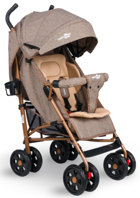 Comfymax 8298 Wood Brown Katlanabilir Tek Elle Kapanan 360 Derece Dönen Tam Yatar Kabin Tipi Baston Bebek Arabası Kahverengi
