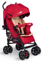 Comfymax 8298 Wood Brown Katlanabilir Tek Elle Kapanan 360 Derece Dönen Tam Yatar Kabin Tipi Baston Bebek Arabası Kırmızı