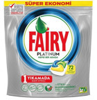 Fairy Platinum Hepsi Bir Arada Tablet Bulaşık Makinesi Deterjanı 72 Adet
