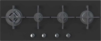 Cucinox Pmk 7205 Wok Gözlü Siyah Cam 4 Gözlü Doğalgazlı Ankastre Ocak