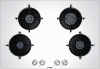 Bosch PNP7B2O10O Beyaz Cam 4 Gözlü Doğalgazlı Ankastre Ocak