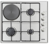Vestel AO-6003 YX Emaye 4 Gözlü Gazlı ve Elektrikli Ankastre Gri Ocak