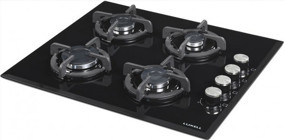 Luxell LX-40 TAHDF Siyah Cam 4 Gözlü Doğalgazlı Ankastre Ocak