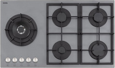 Vestel AO-91159 YG-DW Wok Gözlü Gri Cam 5 Gözlü Doğalgazlı Ankastre Ocak