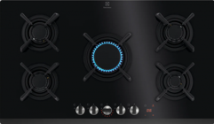 Electrolux KGG953753K Siyah Cam 5 Gözlü Doğalgazlı Ankastre Ocak