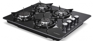 Luxell LX-40 Siyah Cam 4 Gözlü Doğalgazlı Set Üstü Ocak