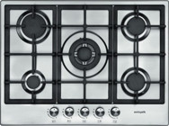Eminçelik EC-AH 2250 BW X70 5 Gözlü Paslanmaz Çelik Wok Gözlü Doğalgazlı Ankastre Inox Ocak