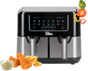 Fabcio Duo V2 Airfryer 9 lt İki Hazneli Sıcak Hava Fritözü Siyah