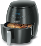 Johnson Friggisano Airfryer 6.5 lt Tek Hazneli Izgara Yapan Yağsız Sıcak Hava Fritözü Siyah