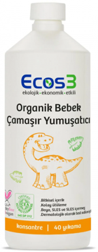 ECOS3 Organik Bebek Organik Bitkisel 1000 ml Sıvı Çamaşır Deterjan