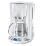 Russell Hobbs Inspire (Beyaz) (24390-56) Zaman Ayarlı Filtreli Karaf 1250 ml Hazne Kapasiteli 15 Fincan Akıllı 1100 W Beyaz Filtre Kahve Makinesi