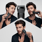 Braun 3 Series 300 BT Sakal Ense 5 Başlıklı Çok Amaçlı Sinekkaydı Islak Kablosuz Siyah Tıraş Makinesi