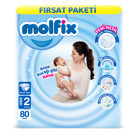 Molfix Mini 2 Numara Bebek Bezi 80 Adet
