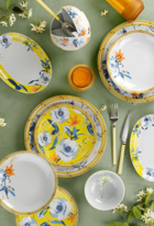 Kütahya Porselen Flora 50 Parça 6 Kişilik Desenli Porselen Yuvarlak Yemek Takımı