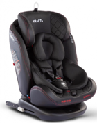 Kraft Spin Pro Isofix 360 Derece Dönen Yatabilen Yükseklik Ayarlı Sürüş Yönü Oto Koltuğu Siyah
