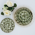 Arna Porselen Gardenia 18 Parça 6 Kişilik Desenli Stoneware Yuvarlak Yemek Takımı