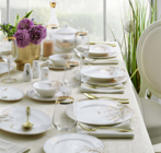Pierre Cardin Petrina 60 Parça 12 Kişilik Desenli Bone China Yuvarlak Yemek Takımı