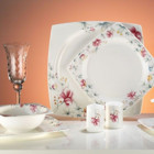 Aryıldız AR 30015 83 Parça 12 Kişilik Desenli Bone China Kare Yemek Takımı