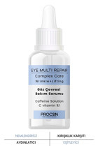Procsın Caffeine Solution C Vitamin % Aydınlatıcı Kırışıklık Karşıtı Göz Altı Torba Karşıtı Gece Gündüz Serumu 20 ml