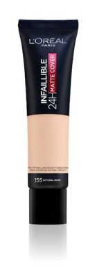 L'Oréal Paris Infaillible 24h Matte Cover 155 Naturel Rose Likit Serum Fondöten 30 ml