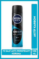 Nivea Deep Beat Sprey Erkek Deodorant 150 ml
